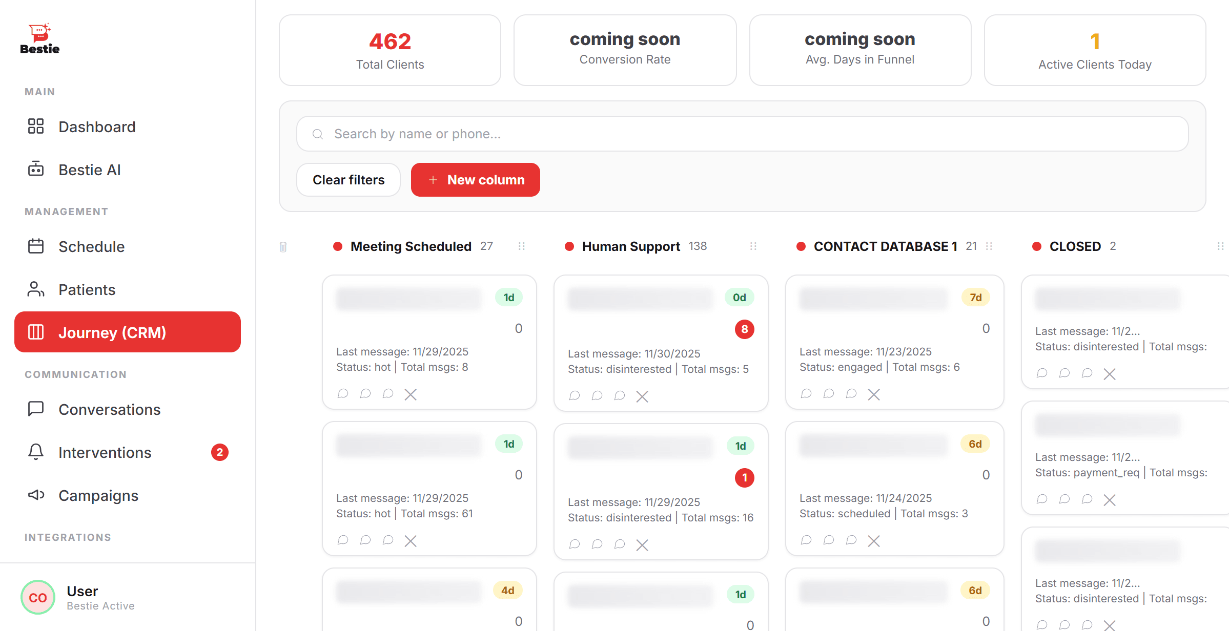 Smart Kanban-style CRM