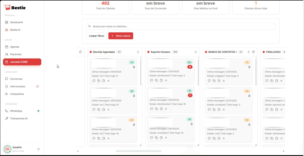 CRM inteligente estilo Kanban