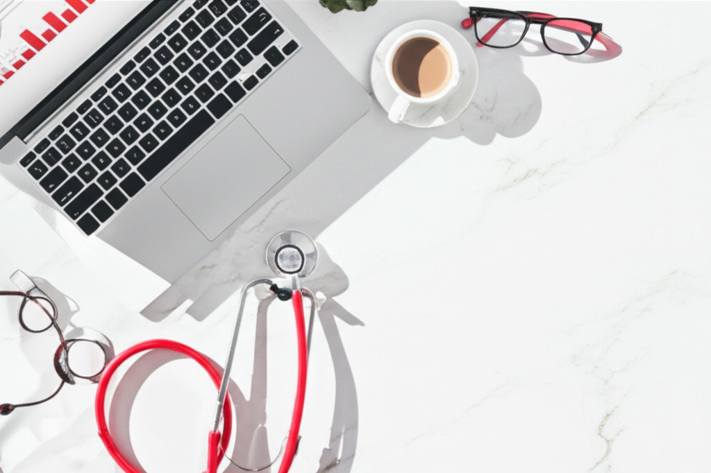 Dashboard de analytics mostrando métricas de busca para clínica