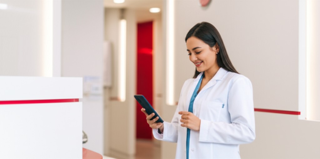 Interface de chat WhatsApp com automação para clínica médica